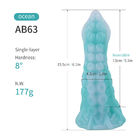 Blue Ultra Soft Anal Suction Cup Dildo Animal Monster Tentacle