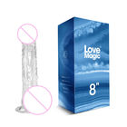 Crystal TPR Realistic Clear Suction Jelly Dildo Adult Sex Toy For Vagina G Spot