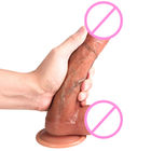 Realistic Female Artificial Rubber Penis Dildo Sex Toys With Veins Ball Suction Cup