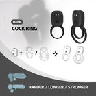 Rechargeable Multiple Function Silicone Penis Ring Adult Sex Toys For Couples