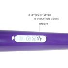 Purple 1800mA Electric Wand Massager Love Magic Wand With 8 Speed 20 modes