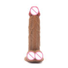 20cm Lifelike Penis Extension Dildo Sex Toy Brown With Pink Head