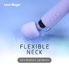 USB Rechargeable Cordless Powerful And Handheld Personal Massager With 8 Speeds 20 Patterns For Back And Neck Relief