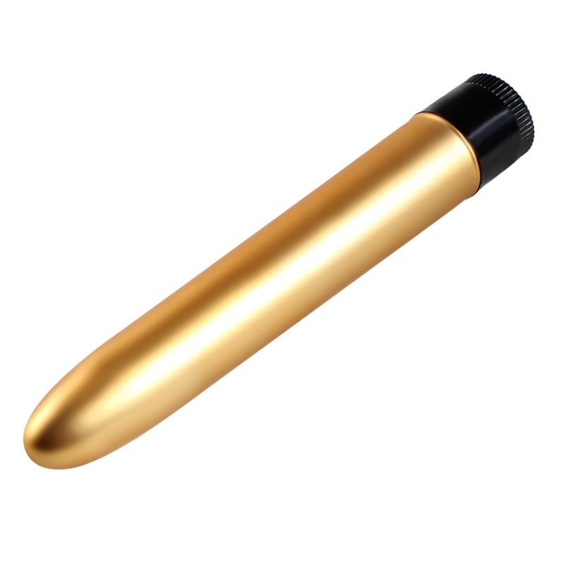 7" Golden Silver Bullet Toy ABS Bullet Vibration Massager Multi Speed