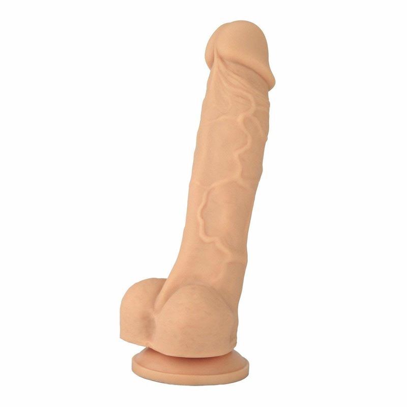 Novelty 7" Realistic Penis Toy ROHS Women Long Dildo Silicone Suction Cup