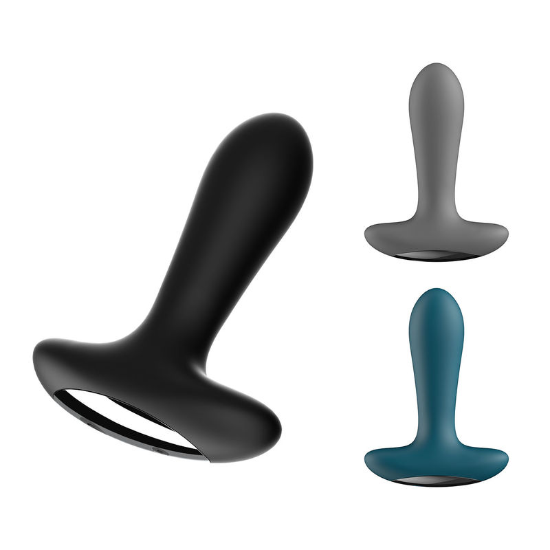 OEM Black Rechargeable Anal Beads Waterproof Silicone Anal Plug